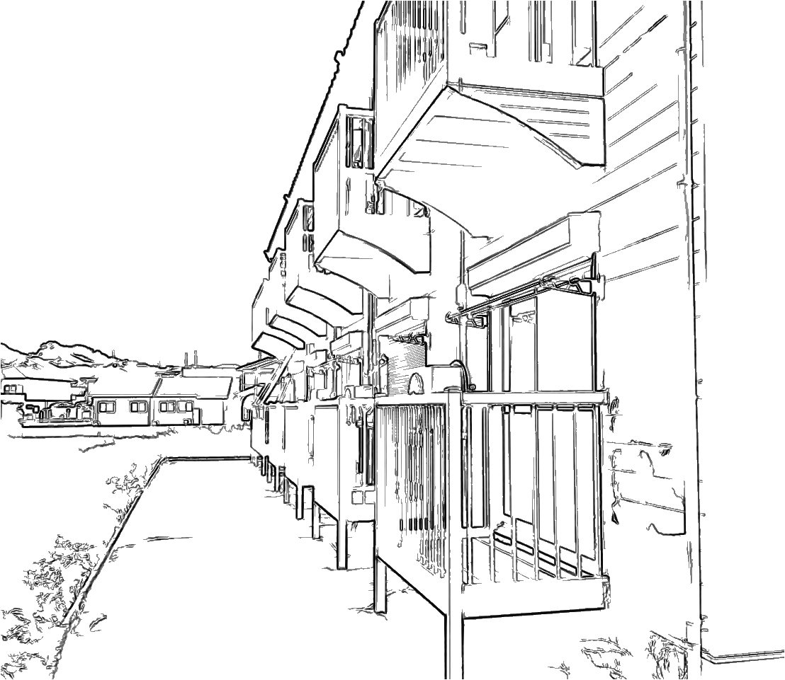 VIBRAS（霧島市 国分清水）の外観の線画
